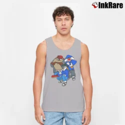 Men’s 90s Hip Hop Looney Tunes Tank Top in sport grey | Breathable, Active-Friendly Design