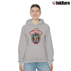 Women’s 90s Homer Simpson Duff Beer Gets Duffed The Simpsons Cozy Hoodie in sport grey | Warm, Structured, Stylish