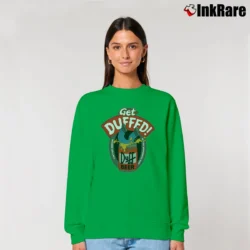 Women’s 90s Homer Simpson Duff Beer Gets Duffed The Simpsons Relaxed Sweatshirt in irish green | Soft, Laid-Back Vibe