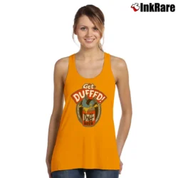 Women’s 90s Homer Simpson Duff Beer Gets Duffed The Simpsons Tank Top in orange | Lightweight, Movement-Friendly