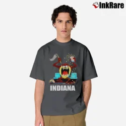 Men’s 90s Indiana University Taz Looney Tunes Classic T-Shirt in charcoal | Soft, Breathable Everyday Wear