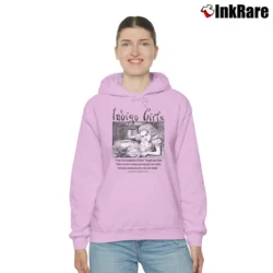 Women’s 90s Indigo Girls Folk Rock Featuring Alice In Wonderland Graphics Cozy Hoodie in light pink | Warm, Structured, Stylish