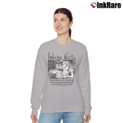Women’s 90s Indigo Girls Folk Rock Featuring Alice In Wonderland Graphics Relaxed Sweatshirt in sport grey | Soft, Laid-Back Vibe