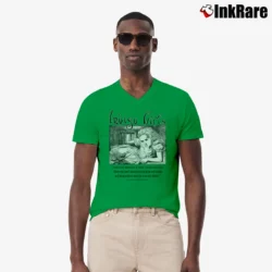 Men’s 90s Indigo Girls Folk Rock Featuring Alice In Wonderland Graphics V-Neck Tee in irish green | Sharp, Breathable, Everyday Staple