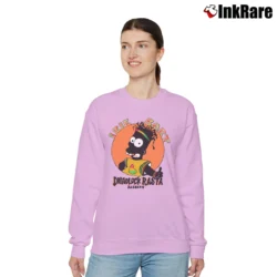 Women’s 90s Irie Bart The Simpsons Dreadlock Rasta Barbados Relaxed Sweatshirt in light pink | Soft, Laid-Back Vibe