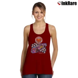 Women’s 90s Jeff Gordon 24 Superman Dupont Racing Tank Top in maroon | Lightweight, Movement-Friendly