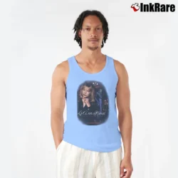 Men’s 90s Leann Rimes Country Rock Tour Tank Top in light blue | Breathable, Active-Friendly Design