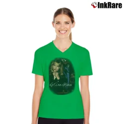 Women’s 90s Leann Rimes Country Rock Tour V-Neck Tee in irish green | Chic Neckline, Soft Texture