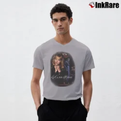 Men’s 90s Leann Rimes Country Rock Tour V-Neck Tee in sport grey | Sharp, Breathable, Everyday Staple