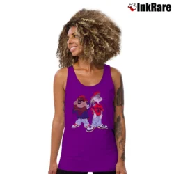 Women’s 90s Looney Tunes Taz Bugs Street Style Tank Top in purple | Lightweight, Movement-Friendly