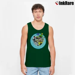 Men’s 90s Looney Tunes Warner Bros Movie Promo Tank Top in forest green | Breathable, Active-Friendly Design