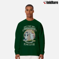 Men’s 90s Looney Tunes You're About To Exceed The Limitation Of Your Medication Sylvester Foghorn Leghorn Long-Sleeve Shirt in forest green | Sleek, Lightweight, Year-Round Wear