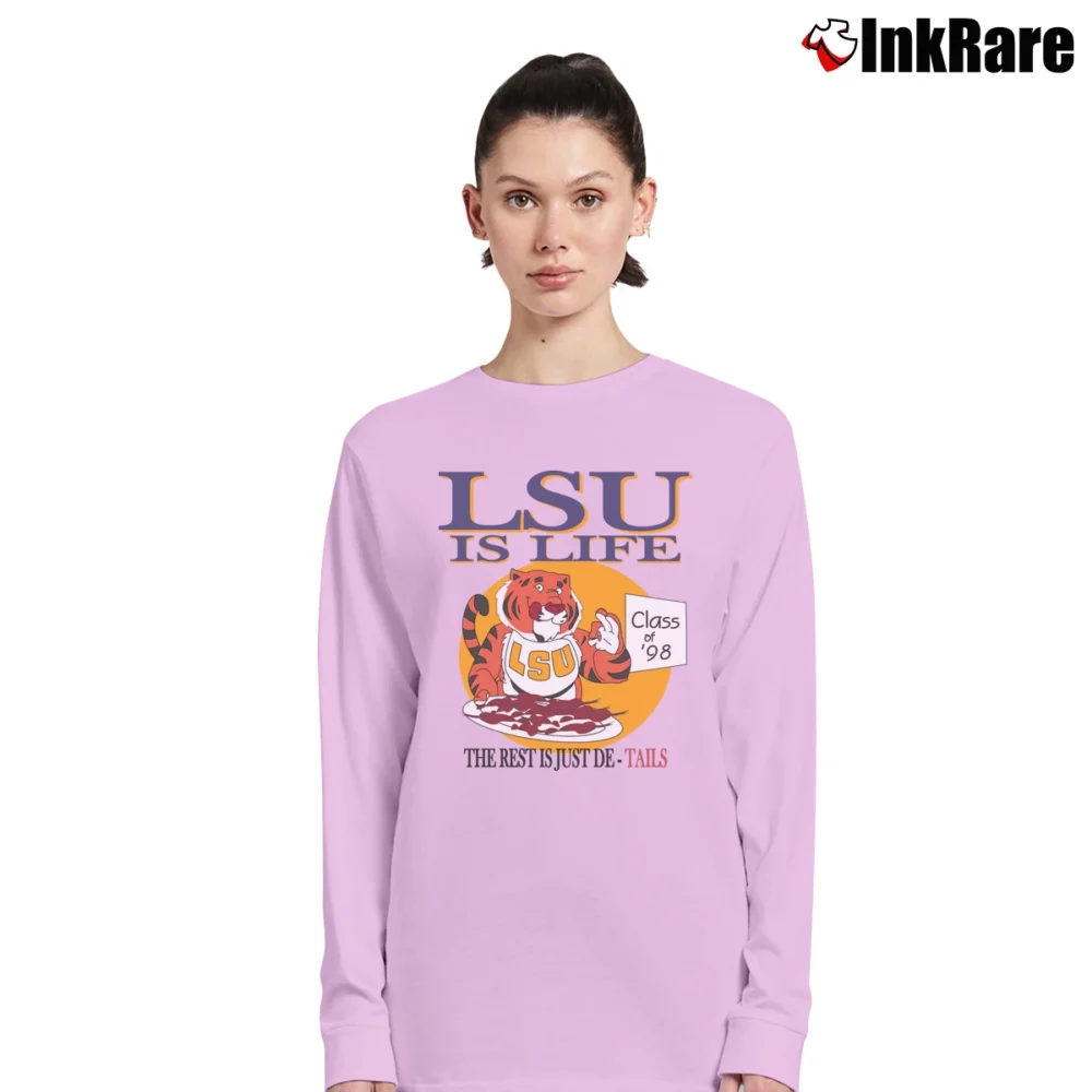 Women’s 90s LSU Tigers Class Of 1998 Long-Sleeve Top in light pink | Sleek, Versatile, All-Season