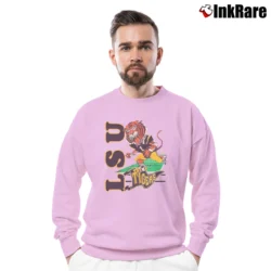 Men’s 90s LSU Tigers College Crewneck Sweatshirt in light pink | Cozy Fabric, Clean Style