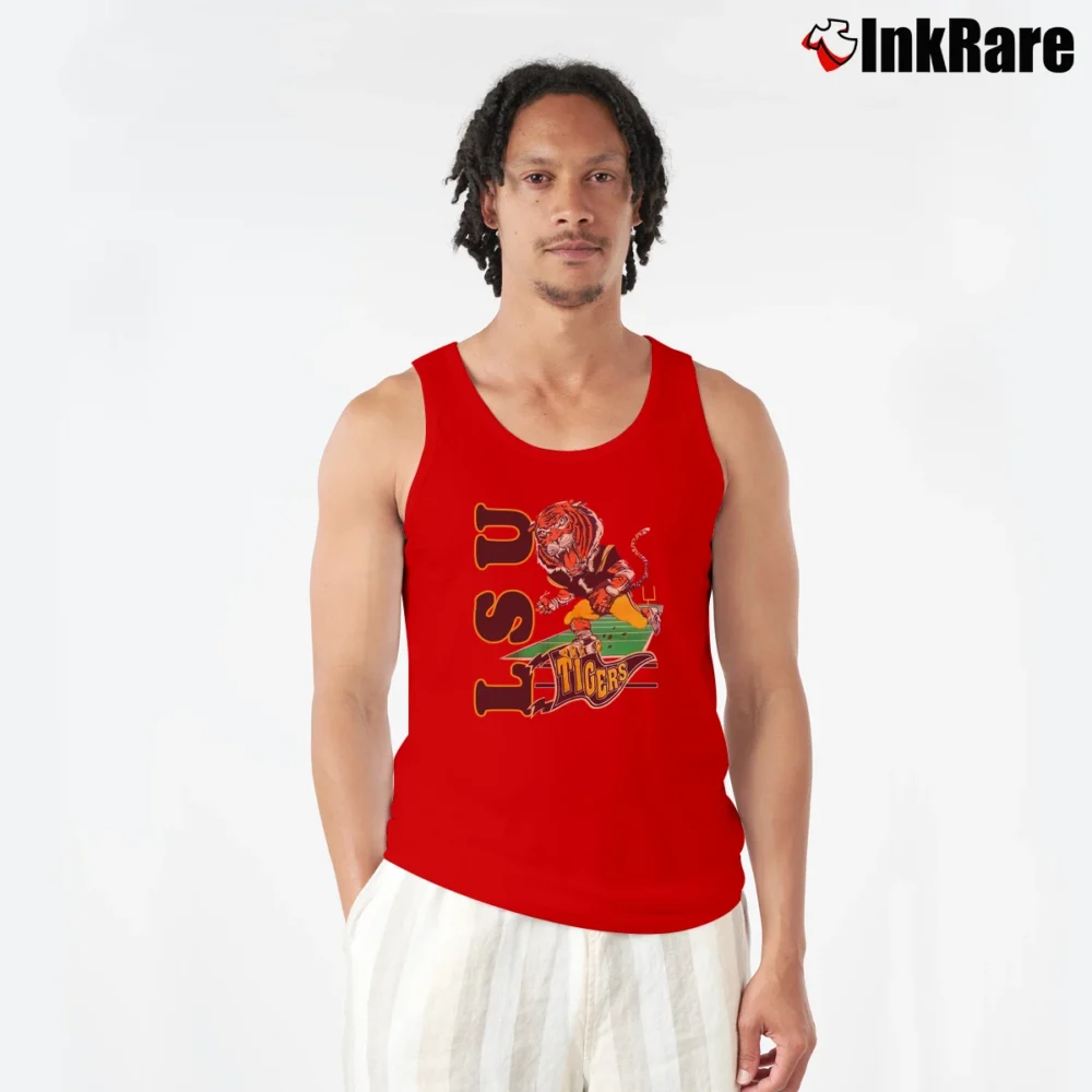 Men’s 90s LSU Tigers College Tank Top in red | Breathable, Active-Friendly Design