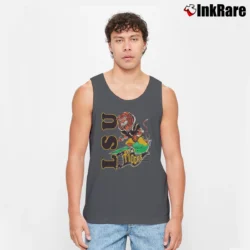 Men’s 90s LSU Tigers Louisiana State University Tank Top in charcoal | Breathable, Active-Friendly Design