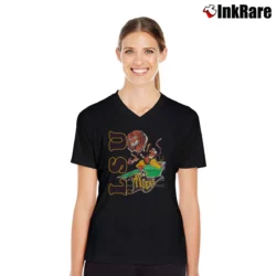 Women’s 90s LSU Tigers Louisiana State University V-Neck Tee in black | Chic Neckline, Soft Texture