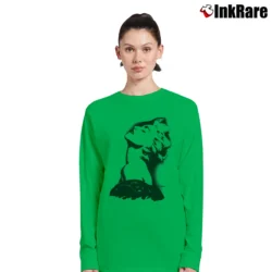 Women’s 90s Madonna Deadstock Graphic Long-Sleeve Top in irish green | Sleek, Versatile, All-Season