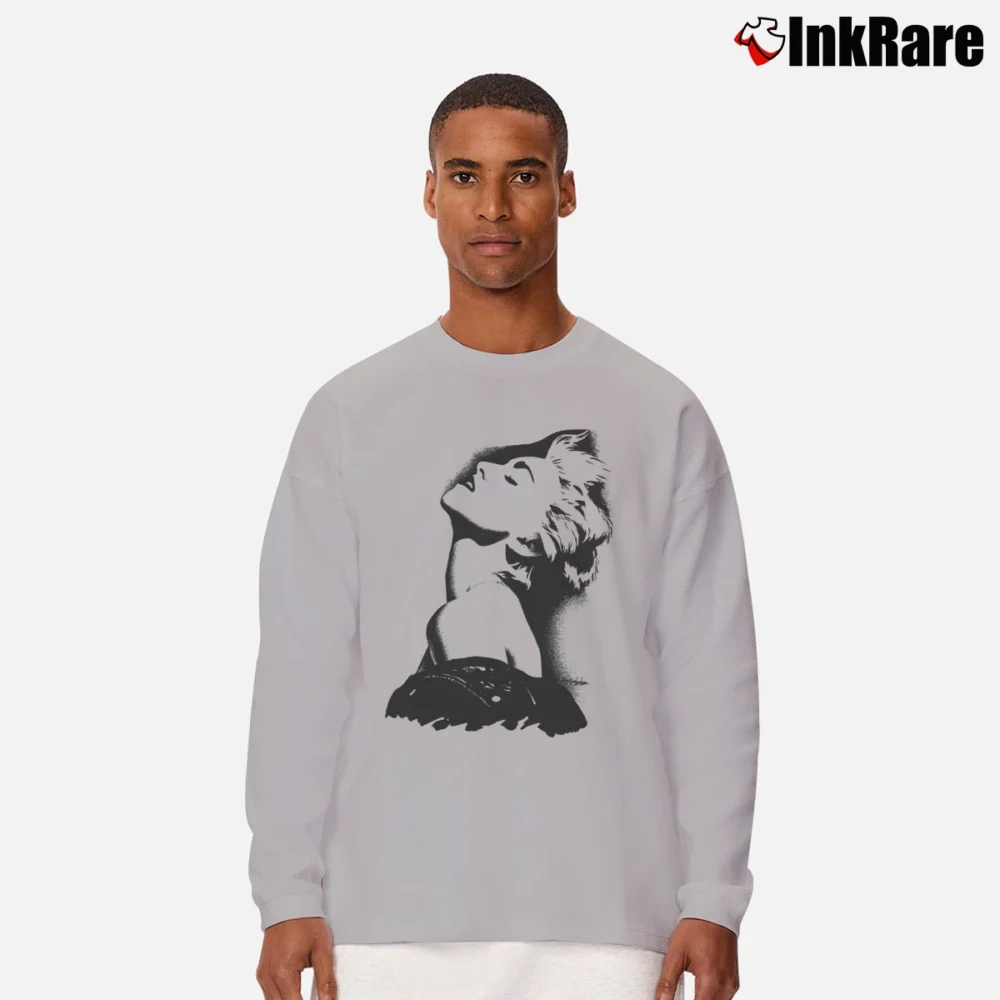 Men’s 90s Madonna Deadstock Graphic Long-Sleeve Shirt in sport grey | Sleek, Lightweight, Year-Round Wear