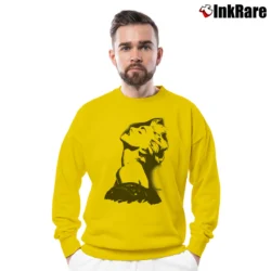 Men’s 90s Madonna Deadstock Graphic Crewneck Sweatshirt in yellow | Cozy Fabric, Clean Style