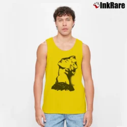 Men’s 90s Madonna Deadstock Graphic Tank Top in yellow | Breathable, Active-Friendly Design