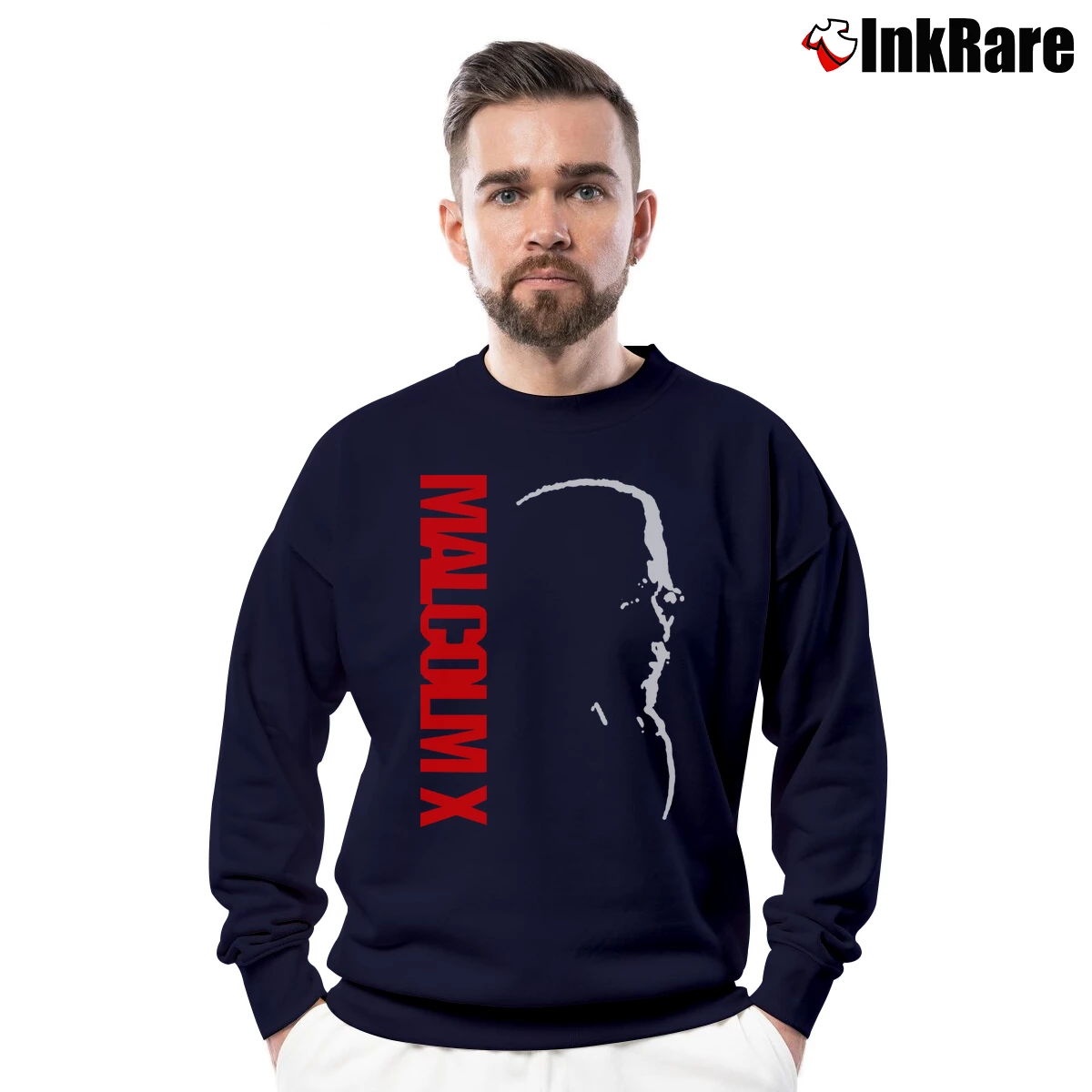 90s Malcolm X Men’s Crewneck Sweatshirt in navy – Soft & Durable Men’s 90s Malcolm X Crewneck Sweatshirt in navy | Cozy Fabric, Clean Style