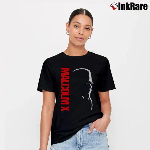 90s Malcolm X Women’s Tee in black – Effortless Style Women’s 90s Malcolm X T-Shirt in black | Soft, Flattering Fit