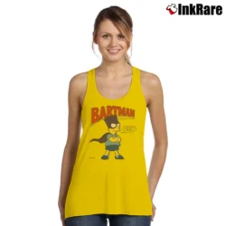 Women’s 90s Matt Groening The Simpsons Bartman Avenger of Evil Tank Top in yellow | Lightweight, Movement-Friendly