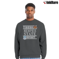 Men’s 90s Memphis State Tigers Crewneck Sweatshirt in charcoal | Cozy Fabric, Clean Style