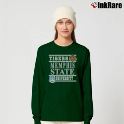 Women’s 90s Memphis State University Tigers Long-Sleeve Top in forest green | Sleek, Versatile, All-Season