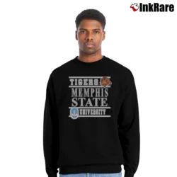 Men’s 90s Memphis State University Tigers Crewneck Sweatshirt in black | Cozy Fabric, Clean Style