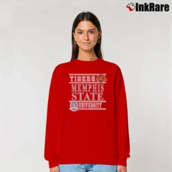 Women’s 90s Memphis State University Tigers Relaxed Sweatshirt in red | Soft, Laid-Back Vibe