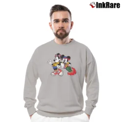 Men’s 90s Mickey Minnie Mouse Classic Crewneck Sweatshirt in sport grey | Cozy Fabric, Clean Style