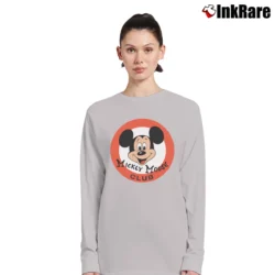 Women’s 90s Mickey Mouse Club Disneyland Long-Sleeve Top in sport grey | Sleek, Versatile, All-Season