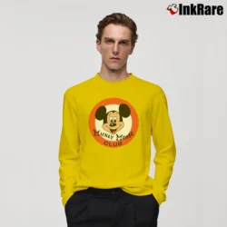 Men’s 90s Mickey Mouse Club Disneyland Long-Sleeve Shirt in yellow | Sleek, Lightweight, Year-Round Wear