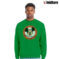 Men’s 90s Mickey Mouse Club Disneyland Crewneck Sweatshirt in irish green | Cozy Fabric, Clean Style