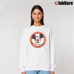 Women’s 90s Mickey Mouse Club Disneyland Relaxed Sweatshirt in white | Soft, Laid-Back Vibe
