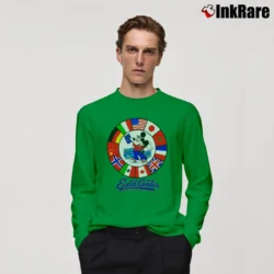 Men’s 90s Mickey Mouse Epcot Center Florida Park Long-Sleeve Shirt in irish green | Sleek, Lightweight, Year-Round Wear
