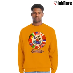 Men’s 90s Mickey Mouse Epcot Center Florida Park Crewneck Sweatshirt in orange | Cozy Fabric, Clean Style
