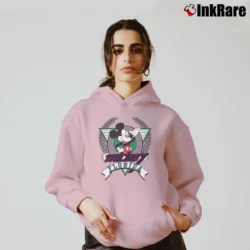 Women’s 90s Mickey Mouse Florida Cozy Hoodie in light pink | Warm, Structured, Stylish
