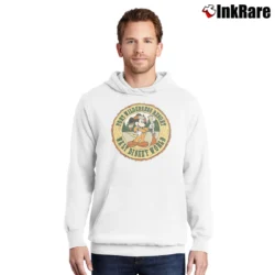 Men’s 90s Mickey Mouse Walt Disney World Fort Wilderness Resort Pullover Hoodie in white | Cozy, Durable, Modern Fit