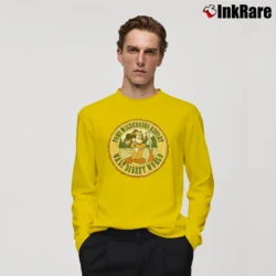 Men’s 90s Mickey Mouse Walt Disney World Fort Wilderness Resort Long-Sleeve Shirt in yellow | Sleek, Lightweight, Year-Round Wear