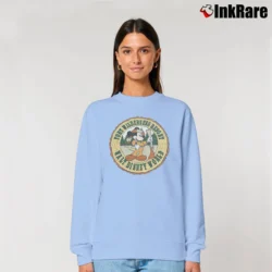 Women’s 90s Mickey Mouse Walt Disney World Fort Wilderness Resort Relaxed Sweatshirt in light blue | Soft, Laid-Back Vibe
