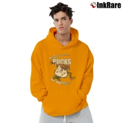 Men’s 90s Milwaukee Bucks Taz Looney Tunes NBA Pullover Hoodie in orange | Cozy, Durable, Modern Fit