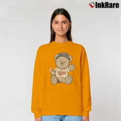 Women’s 90s Minnesota Twins TC Bear Mascot MLB Relaxed Sweatshirt in orange | Soft, Laid-Back Vibe