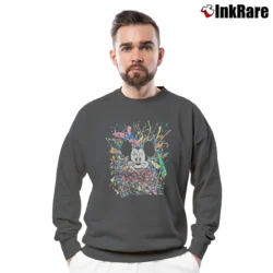 Men’s 90s Neon Splatter Mickey Mouse Disney Crewneck Sweatshirt in charcoal | Cozy Fabric, Clean Style