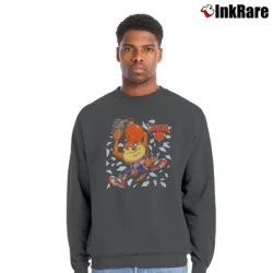 Men’s 90s New York Knicks NBA Looney Tunes Crewneck Sweatshirt in charcoal | Cozy Fabric, Clean Style