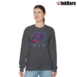 Women’s 90s Nike Air Swoosh Big Logo Relaxed Sweatshirt in charcoal | Soft, Laid-Back Vibe