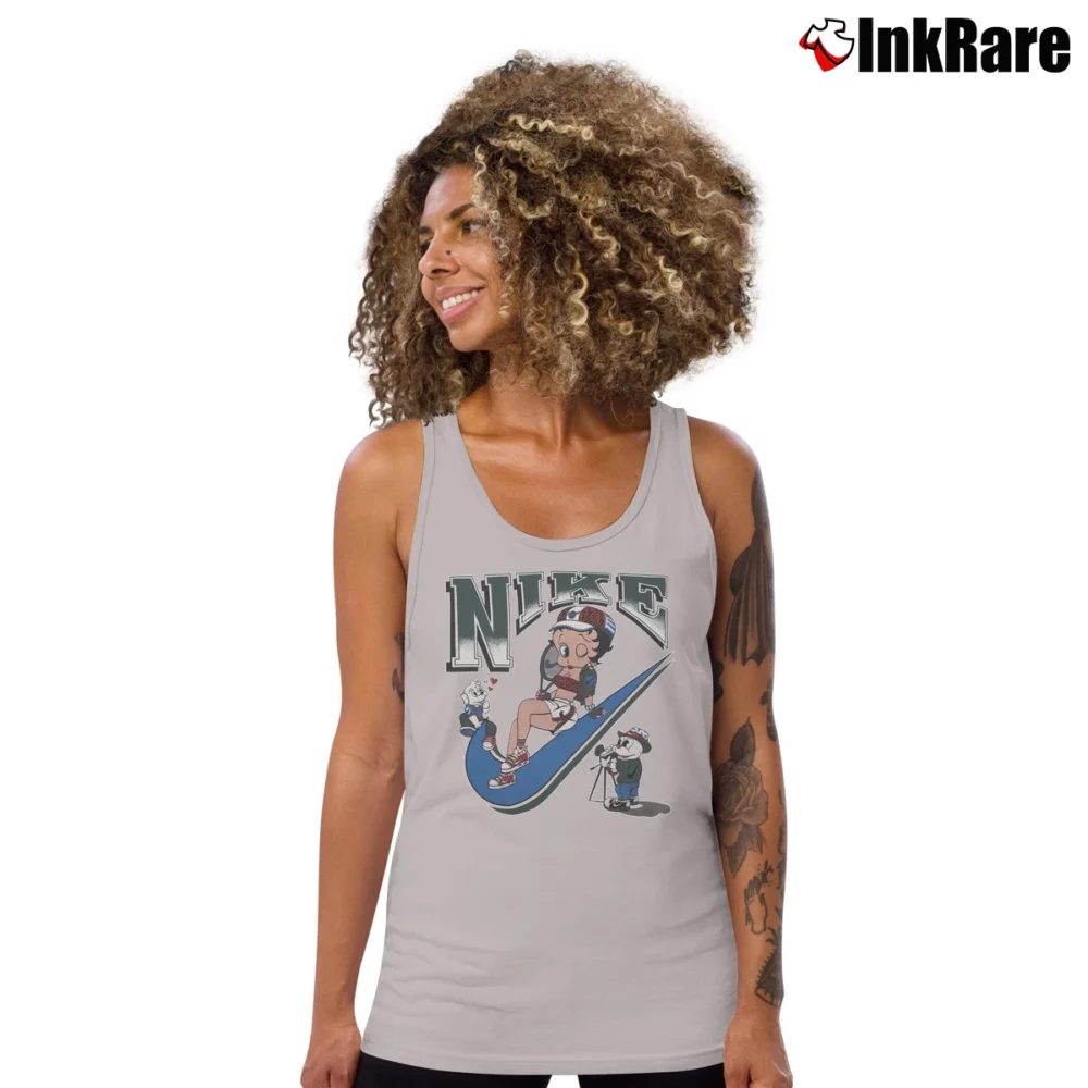 Women’s 90s Nike Betty Boop Bootleg Style Rap USA Classic Tank Top in sport grey | Lightweight, Movement-Friendly