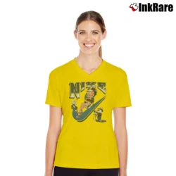 Women’s 90s Nike Betty Boop Bootleg Style Rap USA Classic V-Neck Tee in yellow | Chic Neckline, Soft Texture